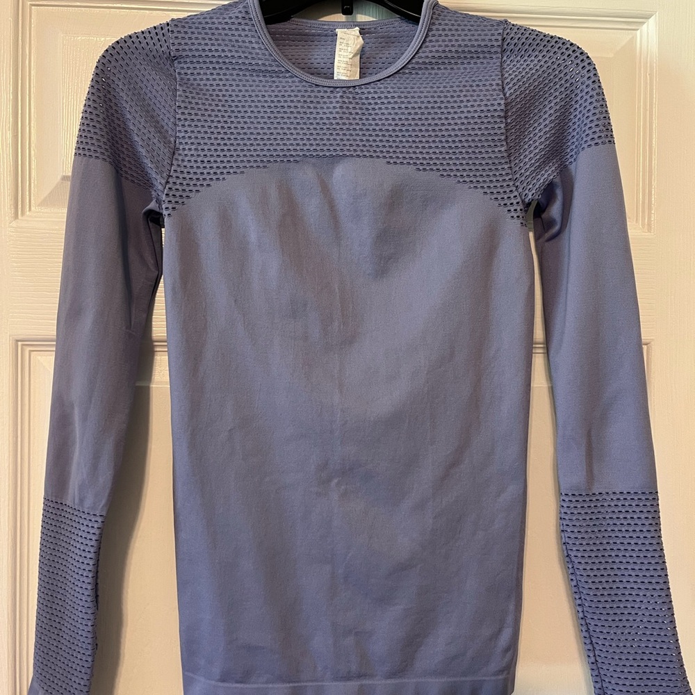 Purple Long Sleeve Athletic Top